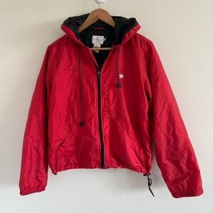 Vintage Calvin Klein red nylon jacket Tagged large but fits like a medium